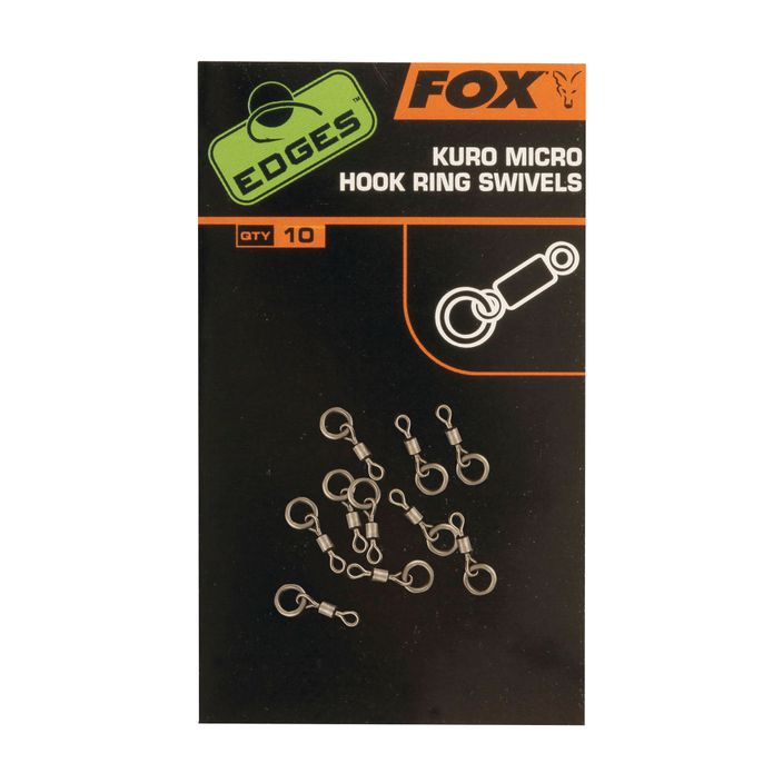 Fox Edges Kuro Micro Hook Ring Carp Swivels stříbrný CAC586 2