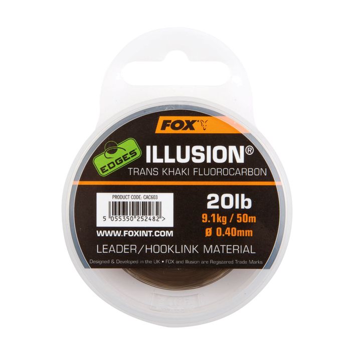 Flurokarbonová řada Fox Edges Illusion Flurocarbon Leader zelená CAC604 2
