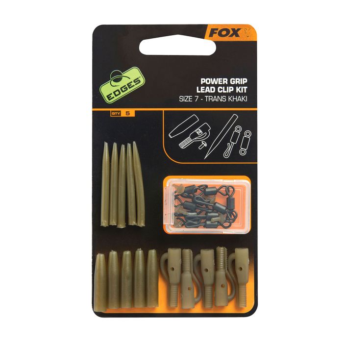 FOX Edges Surefit Lead Clip Kit 5 ks. Trans Khaki CAC638 2