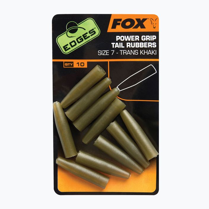 Fox Edges Surefit Tail Rubbers bezpečné chrániče klipů 10 ks. Trans Khaki CAC637