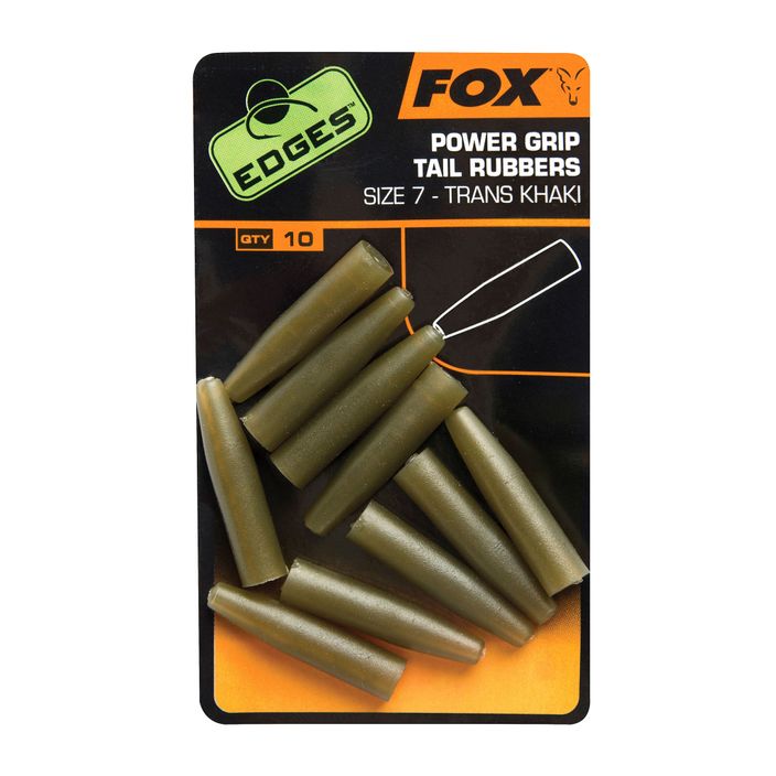 Fox Edges Surefit Tail Rubbers bezpečné chrániče klipů 10 ks. Trans Khaki CAC637 2