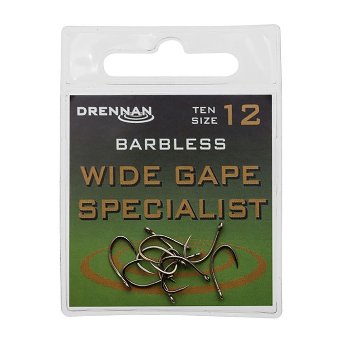 Háčky Drennan Wide Gape Specialist Barbless stříbrné HEWGSB012 2