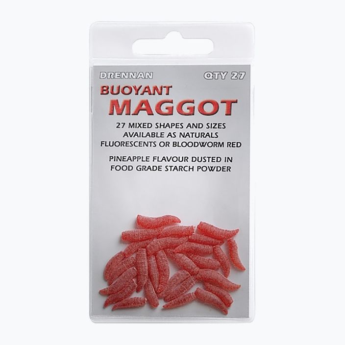 Umělá červí nástraha Drennan Buoyant Maggot 27 ks červená TGABBM003