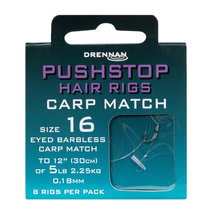 Pushstop H'rig Carp Method návazce se zarážkou bez háčku + vlasec 8 ks čiré HNQCMA016 2