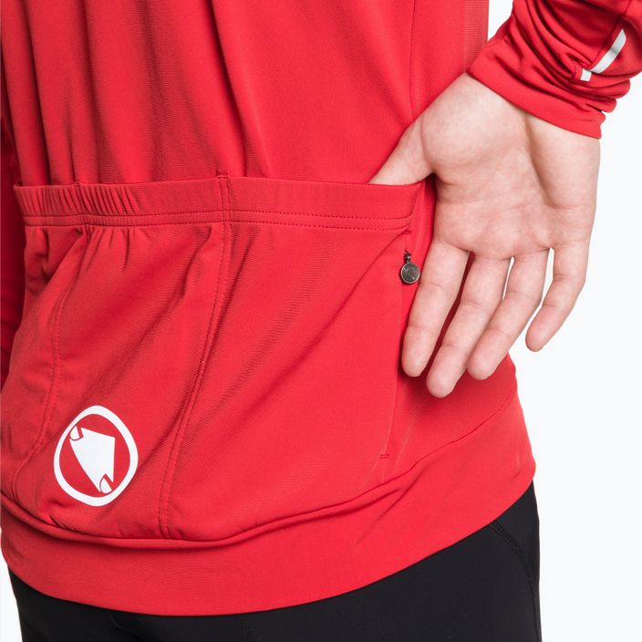 Pánský cyklistický dres Longsleeve Endura Xtract Roubaix red 4