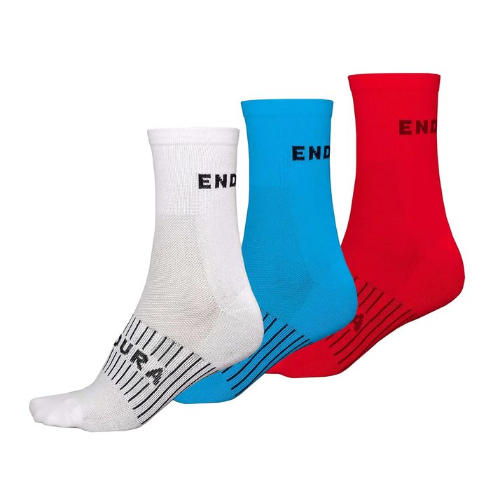 Pánské cyklistické ponožky Endura Coolmax Race 3-pack white 2