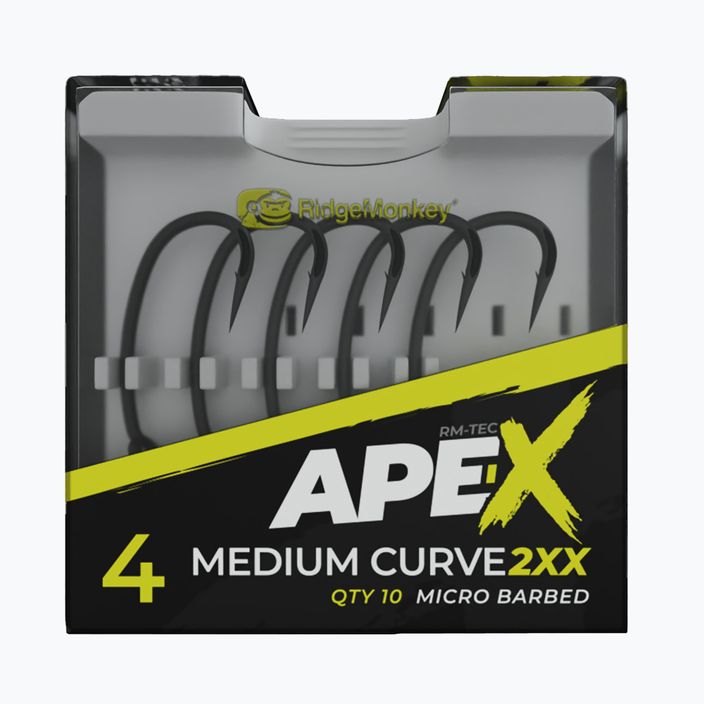Ridge Monkey Ape-X Medium Curve Snag Hooks 2XX šedá RMT256 2