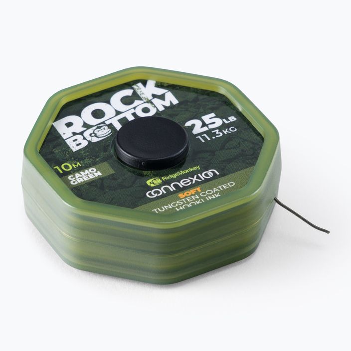 Ridge Monkey Connexion Rock Bottom Tungsten Soft Coated Hooklink pletené návazce zelené RMT279