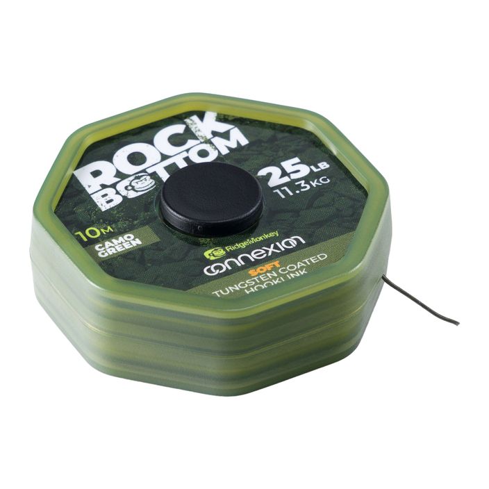 Ridge Monkey Connexion Rock Bottom Tungsten Soft Coated Hooklink pletené návazce zelené RMT279 2