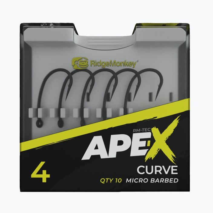 Ridge Monkey Ape-X Curve Ostnaté háčky šedé RMT285 2