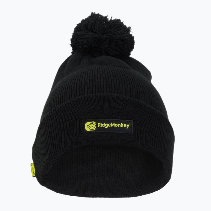 RidgeMonkey Apearel Bobble Beanie Hat black RM556 2