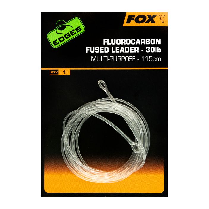 Fox Fluorocarbonový návazec na kapry Tavený návazec 30 lb - bez obratlíku 115 cm průhledný CAC720 2