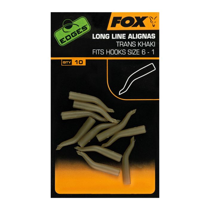FOX Edges Line Aligna Polohovač dlouhých háčků 10 ks. Trans Khaki CAC724 2