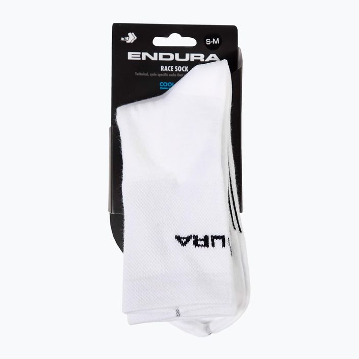 Pánské cyklistické ponožky Endura Coolmax Race 3-pack white/multi 4