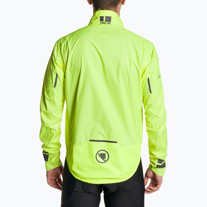 Pánská cyklistická bunda Endura Pro SL Waterproof hi-viz yellow 2