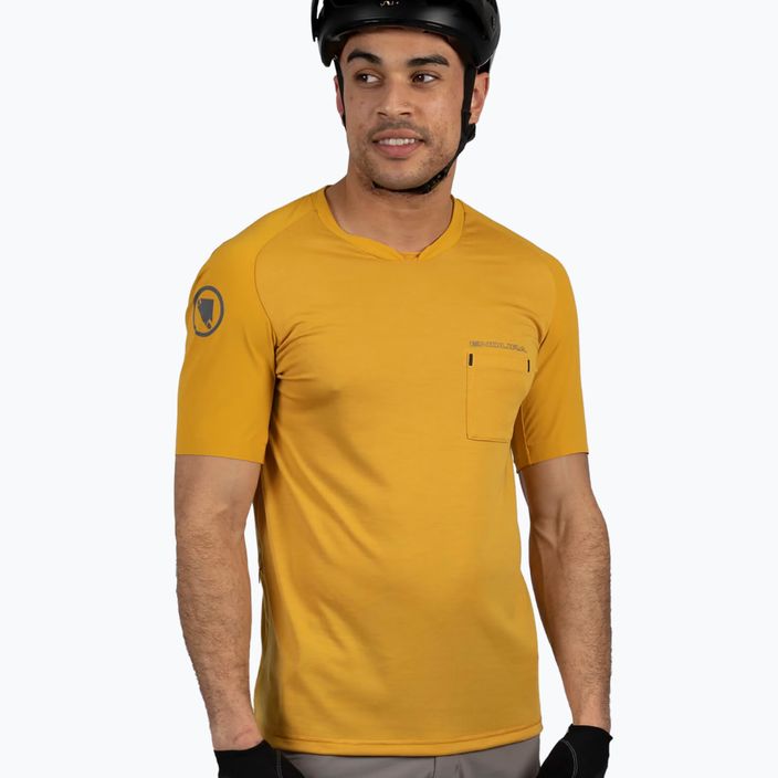 Pánský cyklistický dres Endura GV500 Foyle Tech mustard