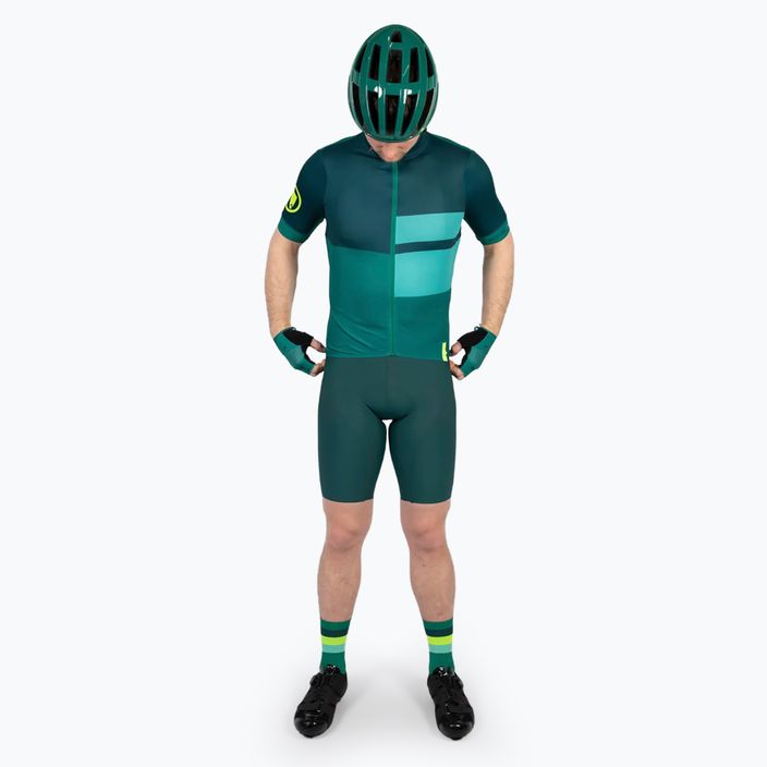 Pánský cyklistický dres Endura FS260 Print S/S emerald green 2