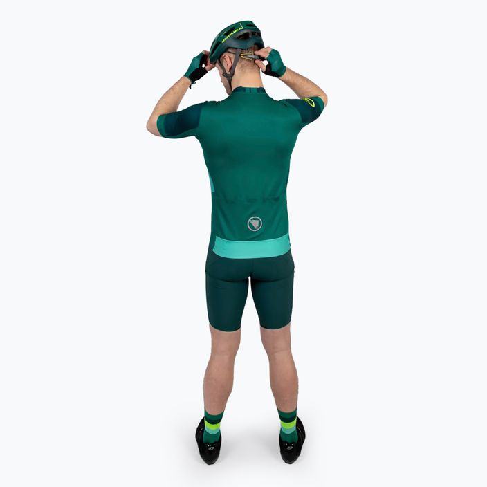 Pánský cyklistický dres Endura FS260 Print S/S emerald green 3