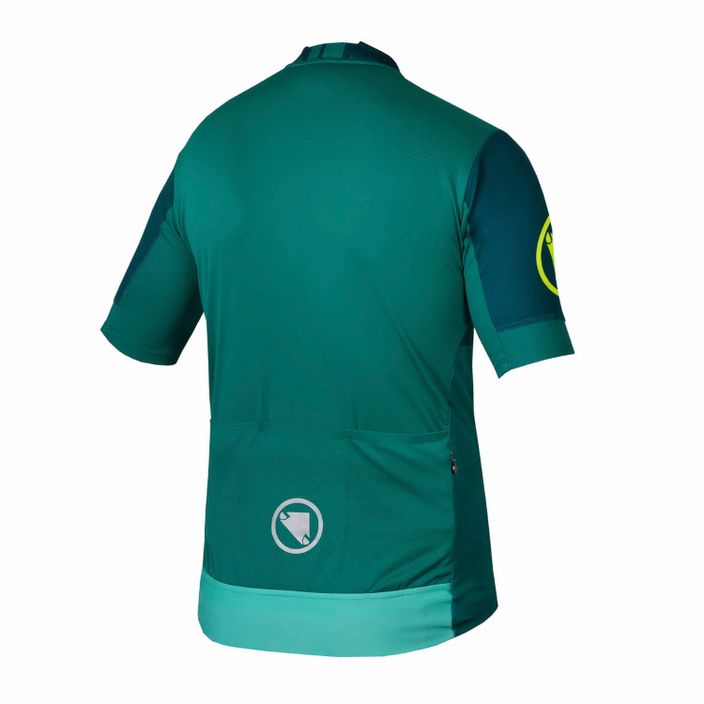 Pánský cyklistický dres Endura FS260 Print S/S emerald green 10