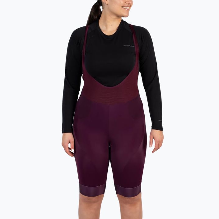 Dámské cyklistické šortky Endura FS260-Pro DS Bibshort aubergine