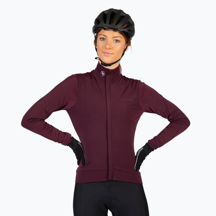 Dámský cyklistický dres Longsleeve Endura Xtract Roubaix aubergine