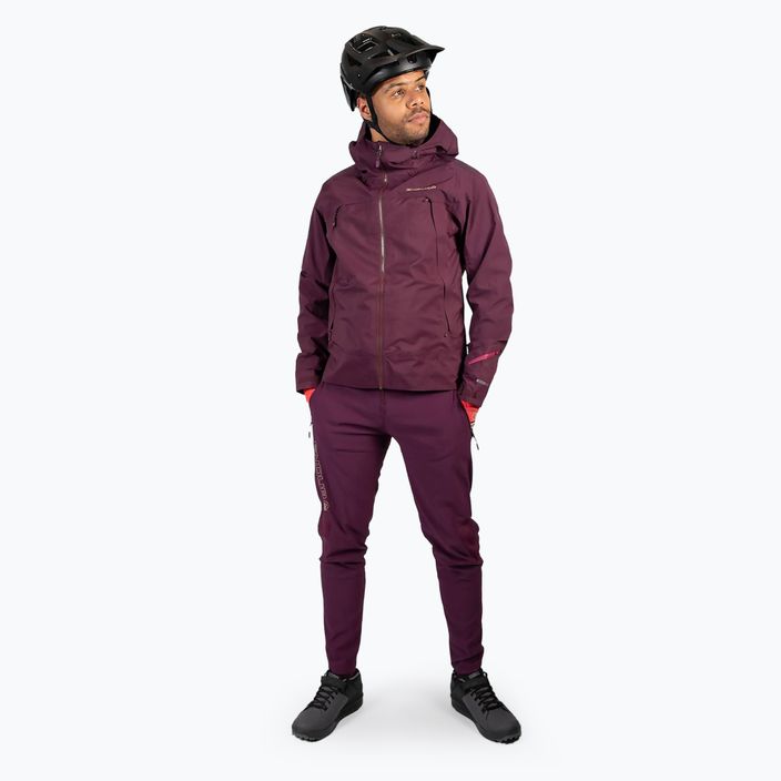 Pánská cyklistická bunda Endura MT500 Waterproof II aubergine 2