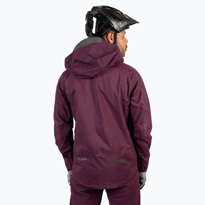 Pánská cyklistická bunda Endura MT500 Waterproof II aubergine 5