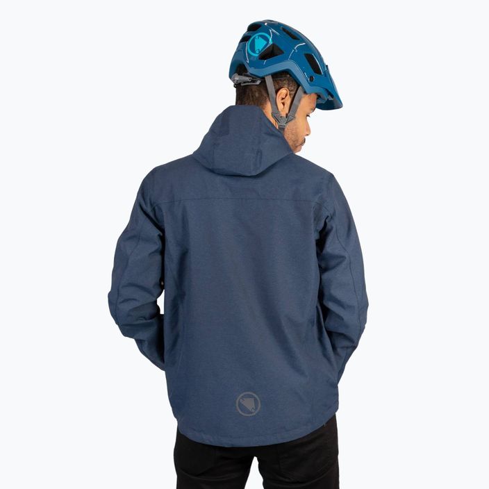Pánská  cyklistická bunda s kapucí  Endura Hummvee Waterproof Hooded  ink blue 6