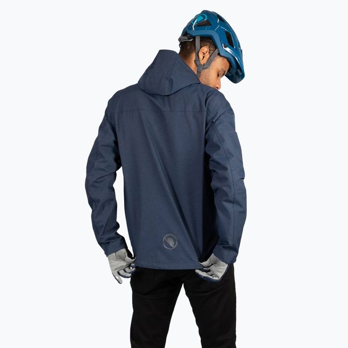 Pánská  cyklistická bunda s kapucí  Endura Hummvee Waterproof Hooded  ink blue 8