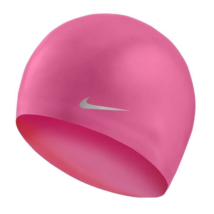Dětská plavecká čepice Nike Solid Silicone růžová TESS0106 2