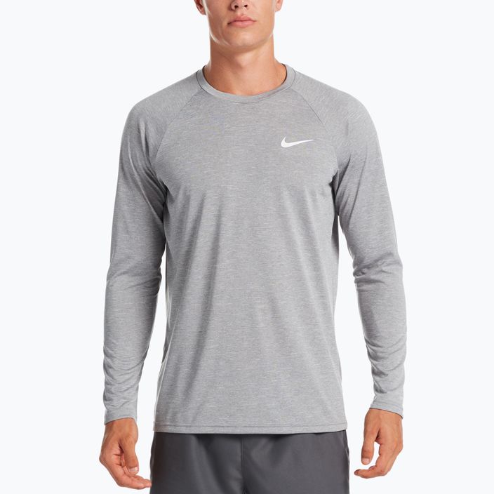 Pánské tréninkové tričko s dlouhým rukávem Nike Heather light grey NESSA590-090 6
