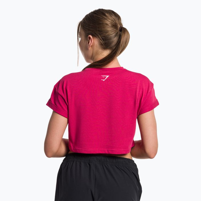 Dámské tričko Gymshark Training Fraction Crop Top lava pink 3
