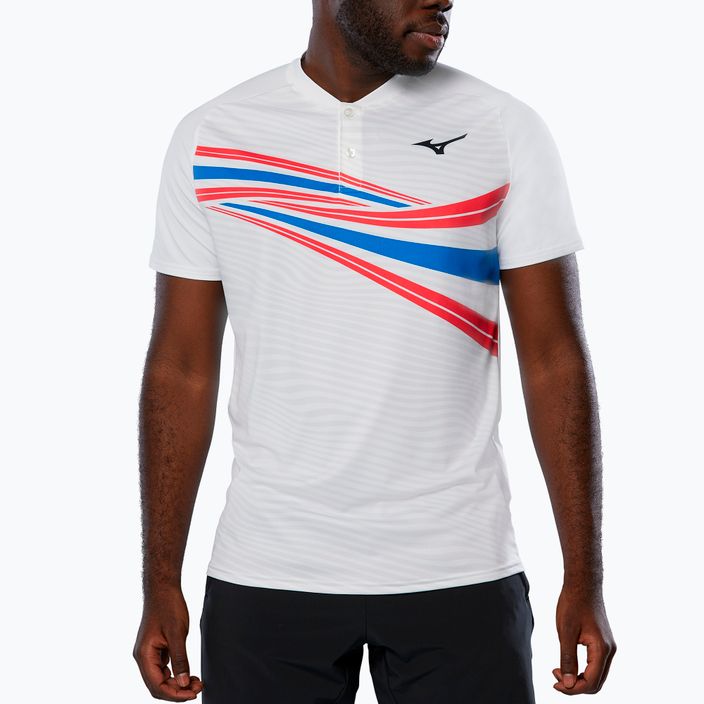 Pánské tenisové tričko Mizuno Shadow Polo bílá 62GA260201 3