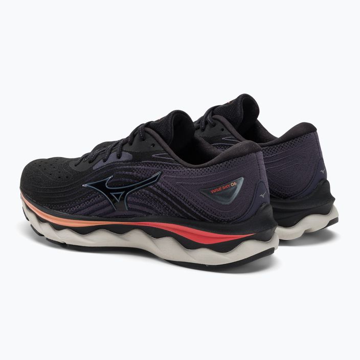 Dámské běžecké boty Mizuno Wave Sky 6 black/quicksilver/hot coral 3