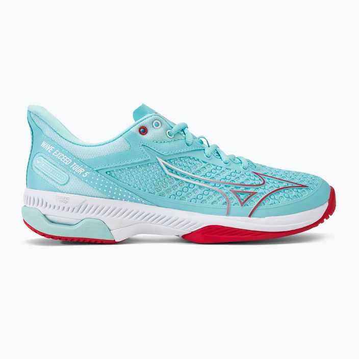 Dámské tenisové boty Mizuno Wave Exceed Tour 5 AC tanger turquoise/fiery coral 2/white 2