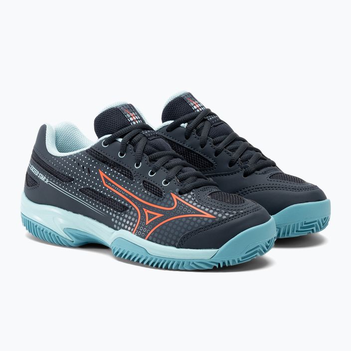 Dětské tenisové boty Mizuno Exceed Star CC collegiate blue/soleil/tanager/turquoise 4
