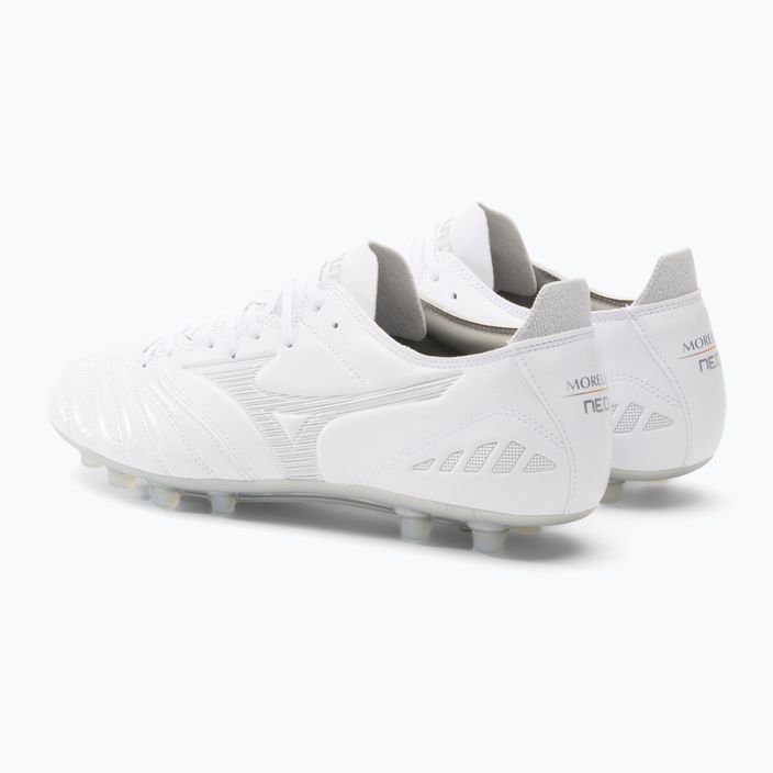 Fotbalové boty Mizuno Morelia Neo III Pro AG bílé P1GA238404 3