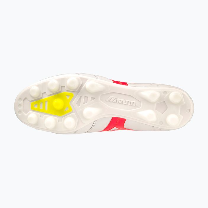 Pánské fotbalové boty Mizuno Morelia II Elite MD white/flery coral2/bolt2 12