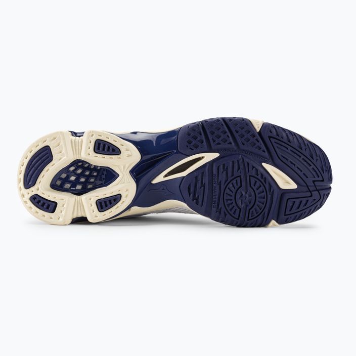 Pánská volejbalová obuv Mizuno Wave Voltage white / blue ribbon / mp gold 6