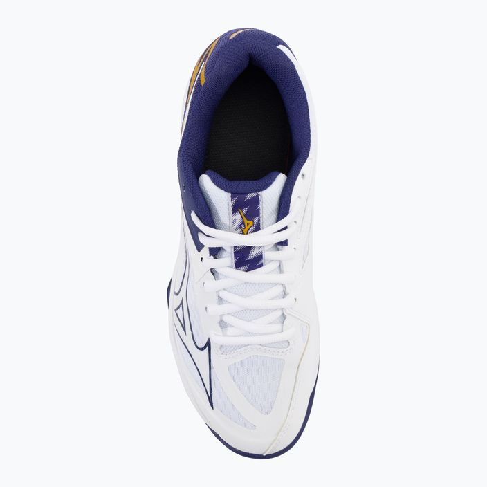 Pánská volejbalová obuv Mizuno Thunder Blade Z white / blue ribbon / mp gold 7