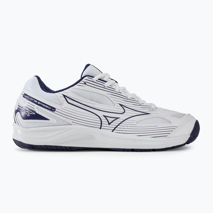 Pánské boty na volejbal Mizuno Cyclone Speed 4 white/blueribbon/mp gold 2