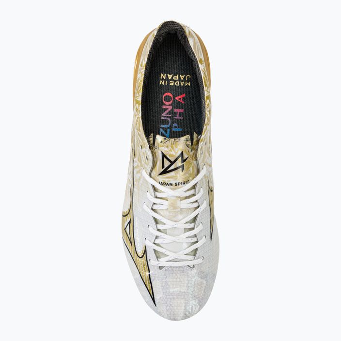 Pánské kopačky Mizuno Αlpha Japan Md white/ge gold/black 5