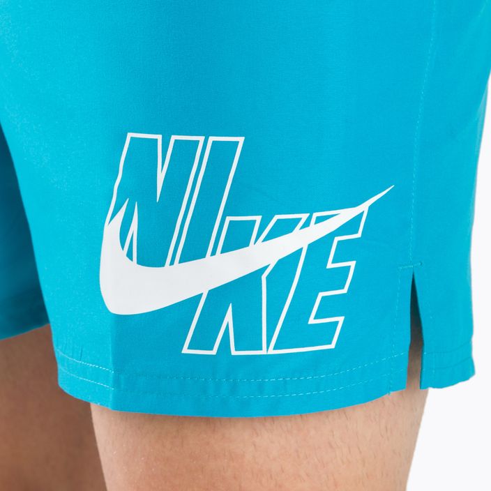 Pánské plavecké šortky Nike Logo Solid 5" Volley modré NESSA566-406 4