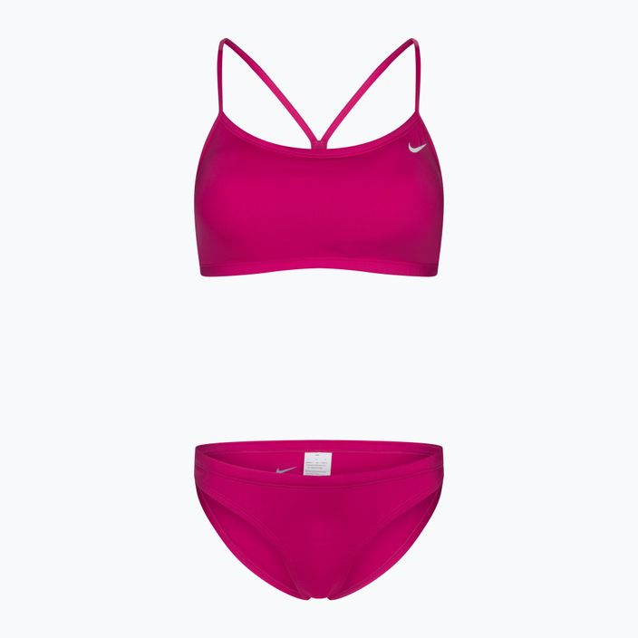 Dámské dvoudílné plavky Nike Essential Sports Bikini růžové NESSA211