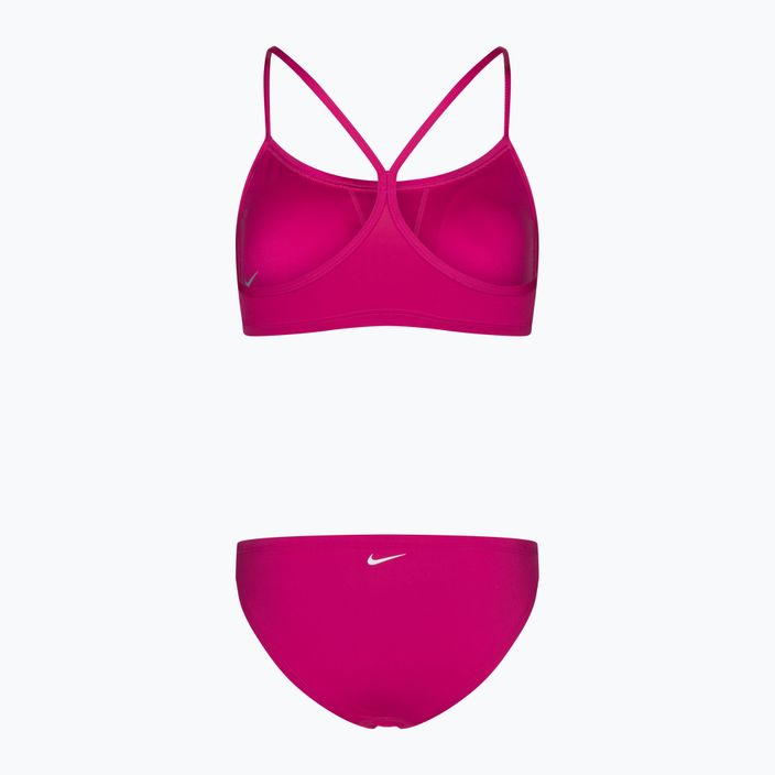 Dámské dvoudílné plavky Nike Essential Sports Bikini růžové NESSA211 2