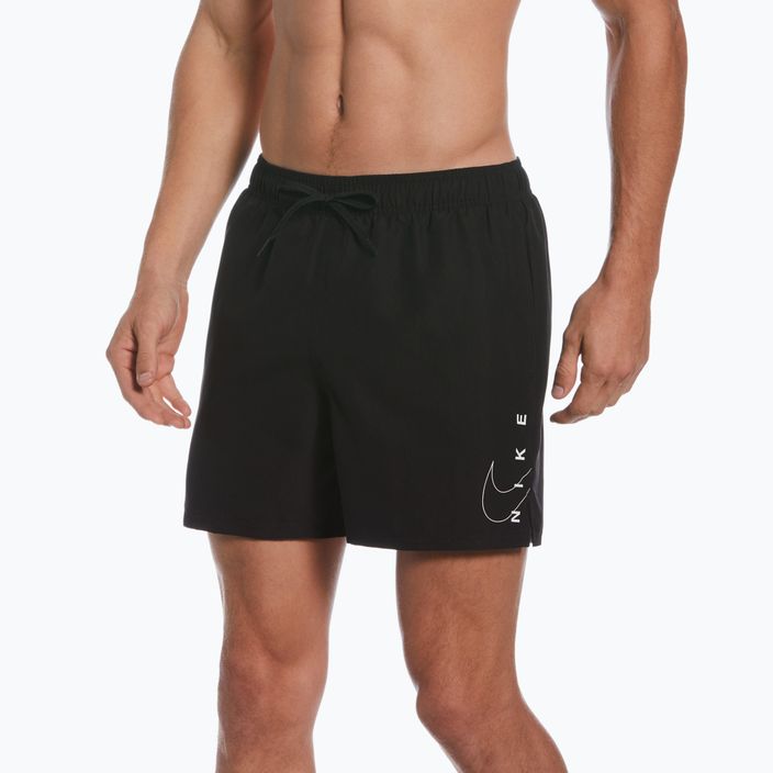 Pánské plavecké šortky Nike Swoosh Break 5" Volley černé NESSC601-001 3