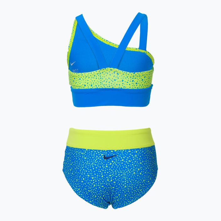 Dětské dvoudílné plavky Nike Water Dots Asymmetrical blue NESSC725-458 2