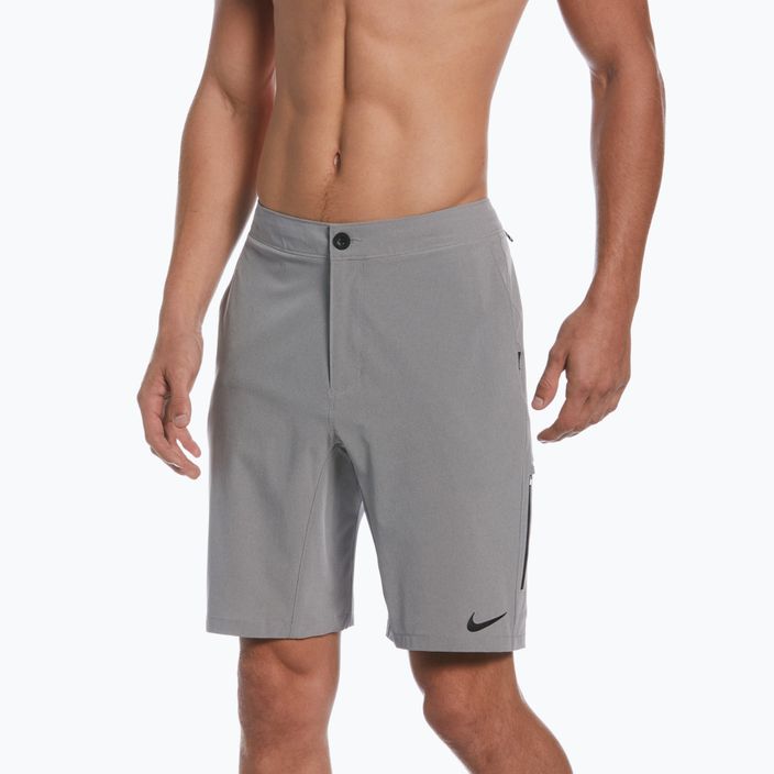 Pánské plavecké šortky Nike Flow 9' Hybrid šedé NESSC515 5