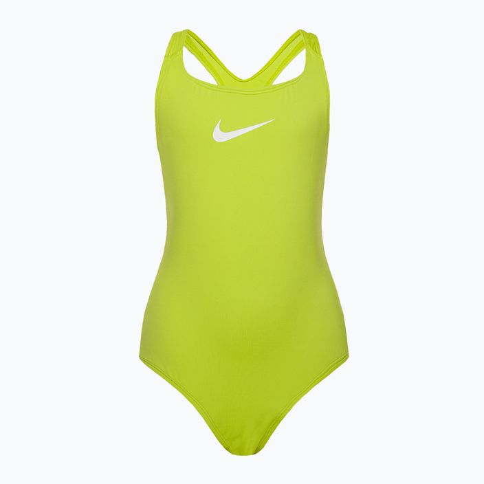 Dětské jednodílné plavky Nike Essential Racerback zelené NESSB711-312