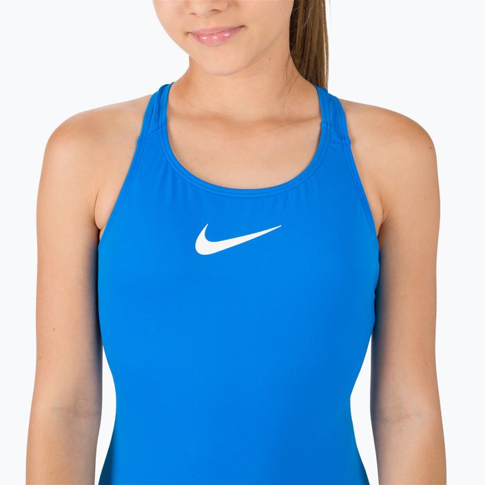 Dětské jednodílné plavky Nike Essential Racerback modré NESSB711-458 4